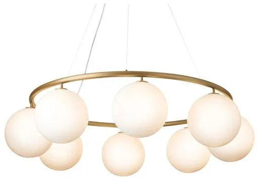 Nuura Miira 8 Circular Kandelaber Mässing/Opal