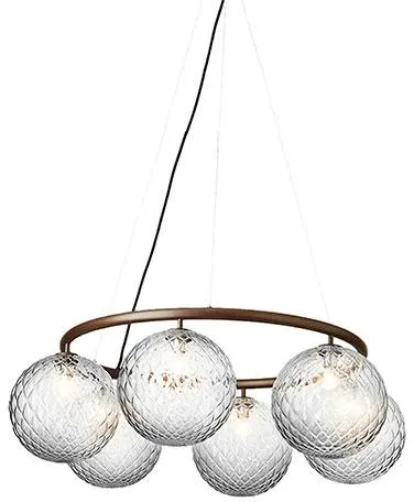 Nuura Miira 6 Circular Kandelaber Mörkbrons/Optic Klar