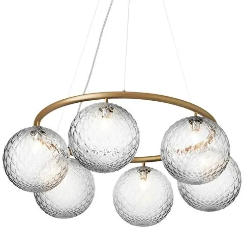 Nuura Miira 6 Circular Kandelaber Mässing/Optic Klar