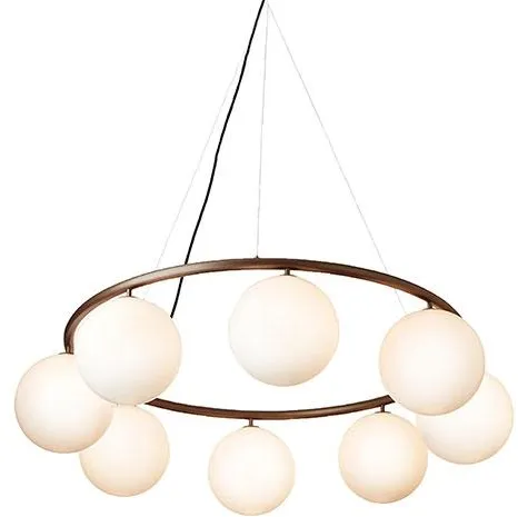 Nuura Miira 8 Circular Kandelaber Mörkbrons/Opalvit