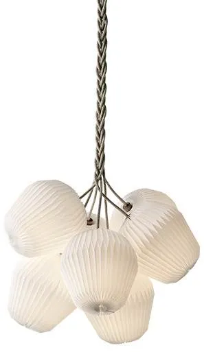 Le Klint THE BOUQUET Medium ljuskrona med 7 papperskärmar