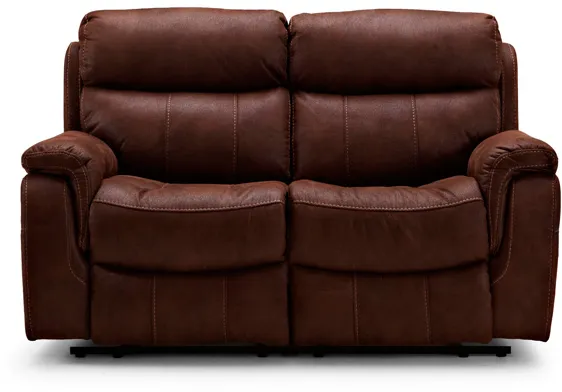 HAGA Arizona 2 biosoffa med elektrisk recliner - brun mikrofibertyg