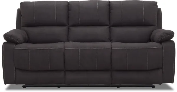 HAGA Texas 3-sits reclinersoffa - grått tyg