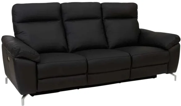 Furnhouse Selesta 3 pers. svart läder 222x96x101cm